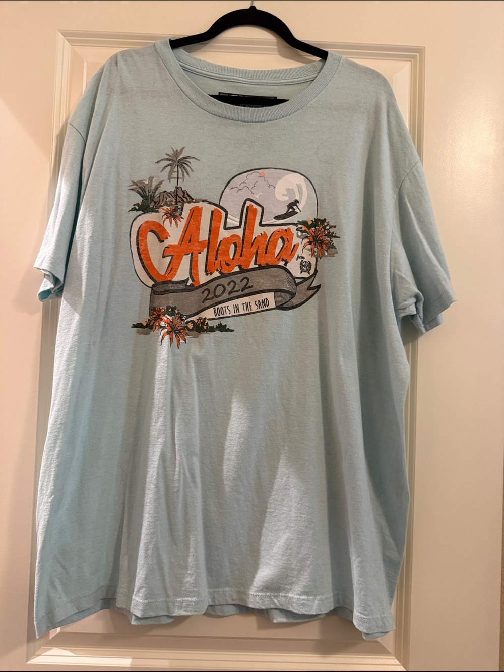 Cinch Light Blue Aloha 2022 Graphic Short Sleeve Tee